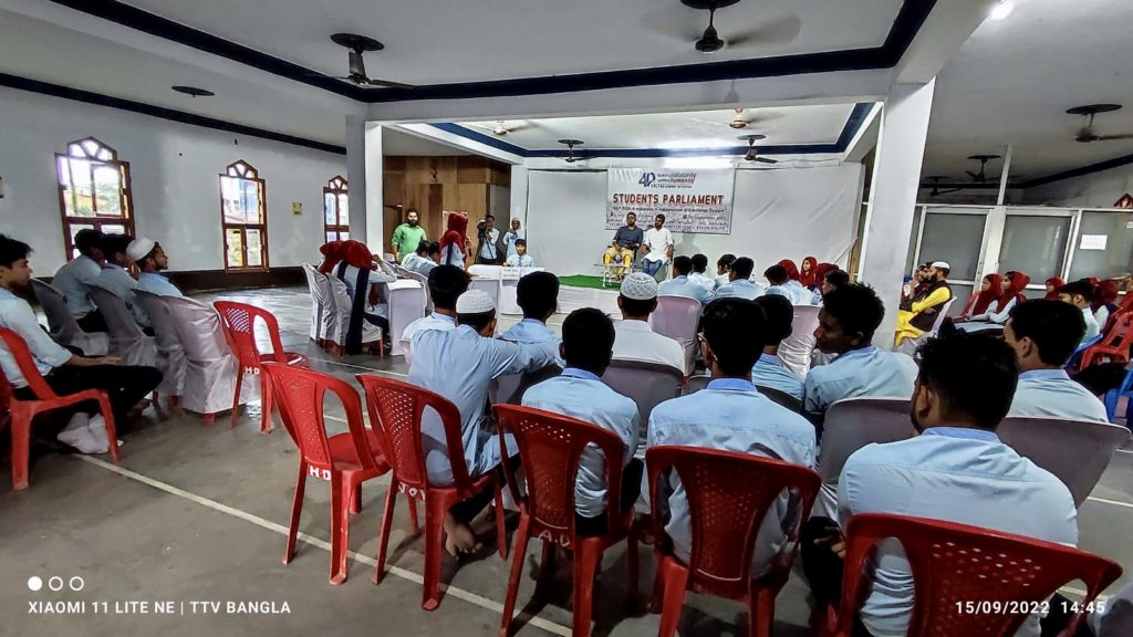 SIO Assam South organised Students’ Parliament at Al-Ameen Academy, Badarpur 